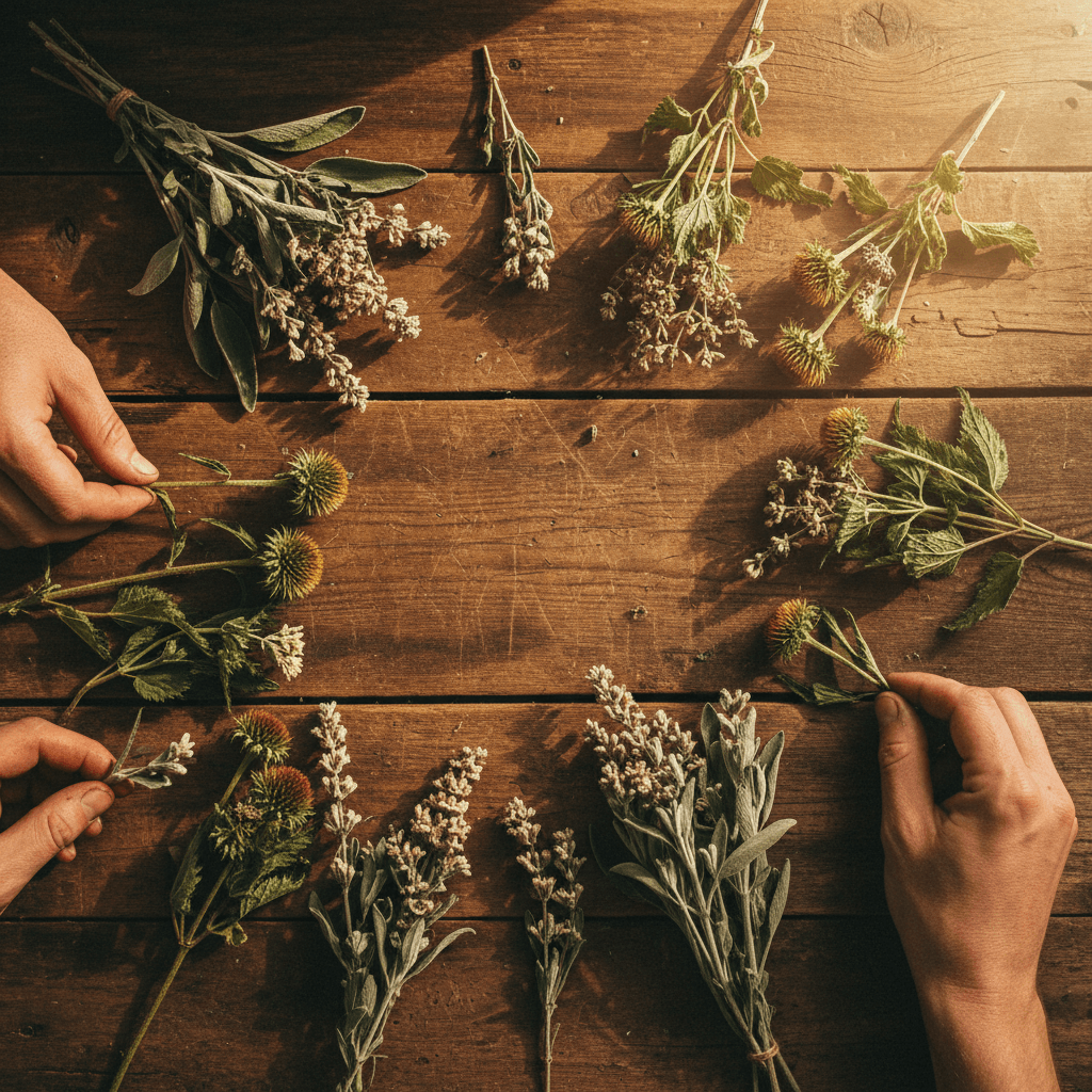 Dried medicinal herbs for equine wellness