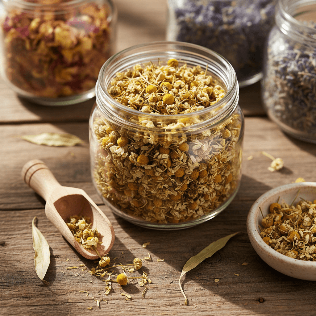 Dried herbs and botanicals for equine wellness